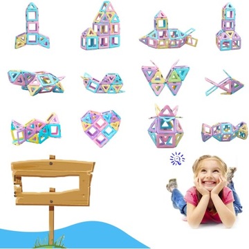 МАГНИТНЫЕ БЛОКИ ИГРУШКИ МАГНИТНЫЕ ПЛАСТИНЫ КОНСТРУКЦИОННЫЕ БЛОКИ 40 ШТ.