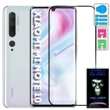 Szkło Ochronne Szkiełko Hartowane 10D CAŁOŚCIOWE Xiaomi Mi Note 10