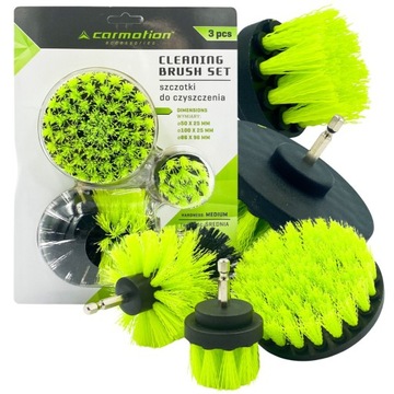 ZESTAW SZCZOTEK WIERTARKA WKRĘTARKA 3 SZT 1/4