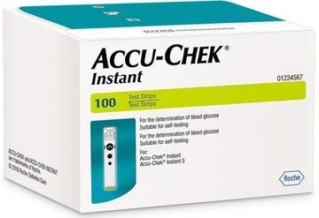 ACCU-CHEK INSTANT 100 sztuk PASKI TESTOWE DO GLUKOMETRU - POMIAR GLUKOZY