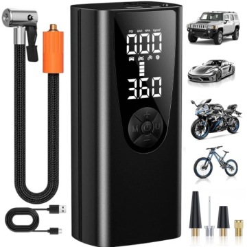 Kompresor na kolo do auta, pumpa, powerbanka 6000 mAh, akumulátorový