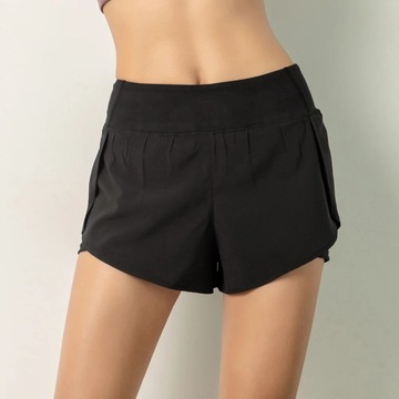 Damskie spodnie do biegania fitness czarne S