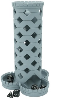 Тройная спиральная башня для игральных костей - Dice Tower Светло-серый