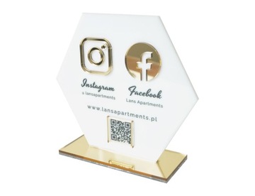 Statuetka z plexi z nadrukiem UV +złote wstawki