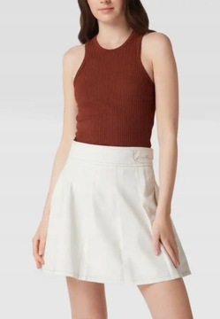 URBAN OUTFITTERS BORDOWY TOP PRĄŻKOWANY M ZZA