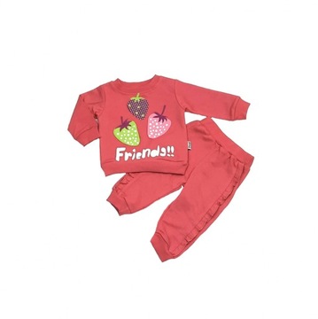 KOMPLET DZIEWCZĘCY DRES DZIECIĘCY BLUZA SPODNIE 68