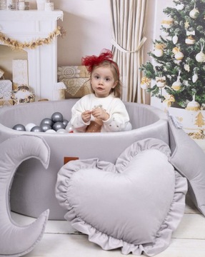 БАРХАТНЫЙ СУХОЙ БАССЕЙН ДЛЯ МАЛЕНЬКИХ ДЕТЕЙ С ШАРИКАМИ 200 шт.