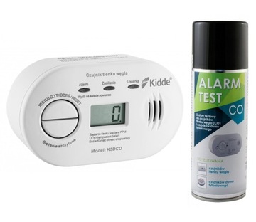 Czujnik czadu z LCD Kidde K7DCO Gaz Testowy