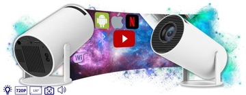 ПОРТАТИВНЫЙ ПРОЕКТОР SMART FULL HD ТВ ANDROID WiFi BLUETOOTH HDMI