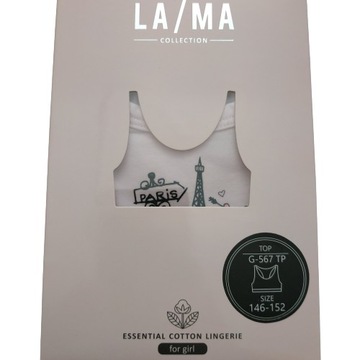 TOP DZIEWCZĘCY BAWEŁNIANY SPORTOWY R.146/152__LAMA