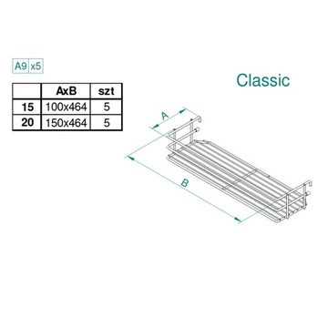 Багажная корзина Maxi 20 5P Боковая ПРАВАЯ Classic CRUISE