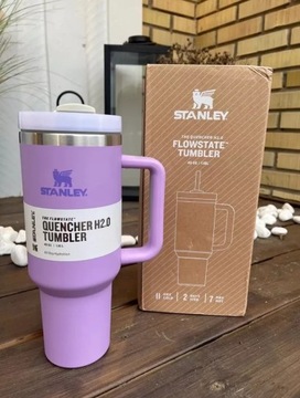 ТЕРМОКОФЕЙНАЯ КРУЖКА STANLEY, ПОРТАТИВНАЯ, С РУЧКОЙ И СОЛОМОЙ, 1 Л