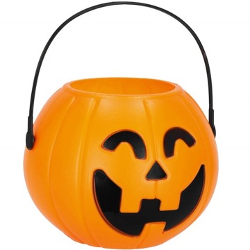 TOREBKA HALLOWEEN WIADERKO POJEMNIK NA CUKIERKI WOREK DYNIA TORBA DEKORACJA