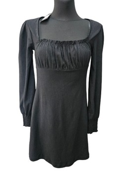 New Look sukienka mała czarna rozkloszowana 38