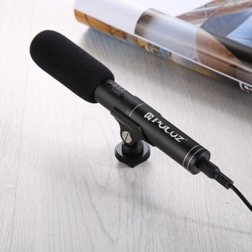 PULUZ Профессиональный конденсаторный микрофон-пушка 3,5 мм для зеркальных фотоаппаратов