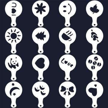 НАБОР ДЛЯ УКРАШЕНИЯ ДЛЯ КОФЕ ШАБЛОНЫ ДЛЯ ВСТАВКИ СИТКА В ПОДАРОК ​​ДЛЯ КОФЕВАТОРА