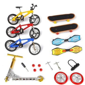 МИНИ-СКЕЙТБОРД-ВЕЛОСИПЕД С ФИНГЕРБОРДАМИ, НАБОР 18 ШТ.