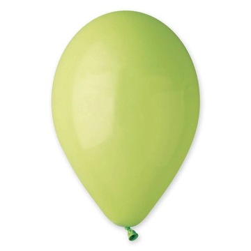 Balony pastelowe jasnozielone 10 cali Gemar 100 szt. 100 szt zielony 10