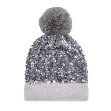 Czapka zimowa z dzianiny Beanie Skull Caps, szara