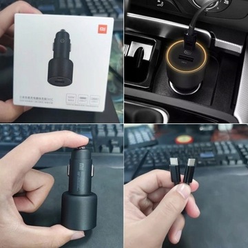 Автомобильное зарядное устройство Xiaomi USB Type C мощностью 100 Вт.