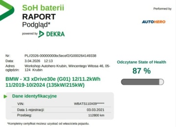 BMW X3 G01 SUV 2.0 30e 292KM 2020 BMW X3 FV23% M-Sport xDrive PHEV panorama navi, zdjęcie 4