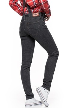 LEE BIB SKINNY DAMSKIE OGRODNICZKI JEANSOWE M