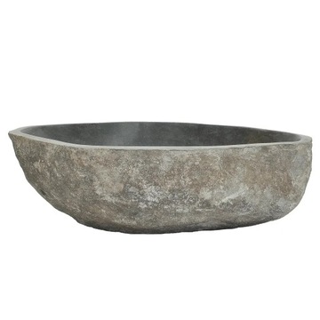 Umywalka z kamienia rzecznego, owalna, 45-53 cm