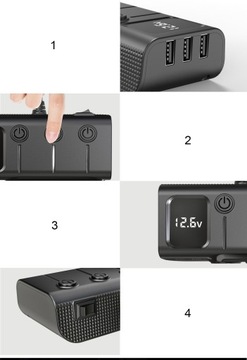 Разветвитель прикуривателя Автомобильное зарядное устройство USB-C PD USB QC 120 Вт