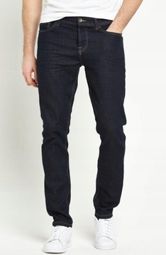 SLIM FIT Granatowe Klasyczne Jeansy Męskie 30/34