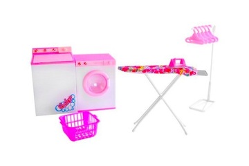 СТИРАЛЬНАЯ МАШИНА ДЛЯ КУКОЛ, НАБОР ИГРУШЕК