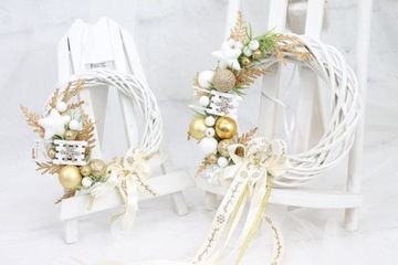 Wianek świąteczny na drzwi ozdoba stroik KOLORY