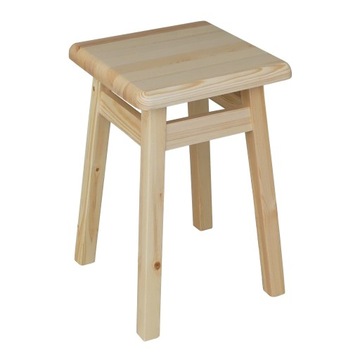 TABORET KUCHENNY DREWNIANY STOŁEK KWADRAT PROSTY KOLORY DO WYBORU