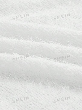 SHEIN ЖЕНСКИЙ ДЖЕМПЕР ДЛЯ МАТЕРИАЛОВ ЦВЕТ ЭКРУ ОТКРЫТОЕ ПЛЕЧО M 067