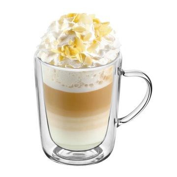 ТЕРМАЛЬНЫЕ СТАКАНЫ для кофе ЛАТТЕ Стаканы с ДВОЙНЫМ ДНО Tadar 6x 300мл