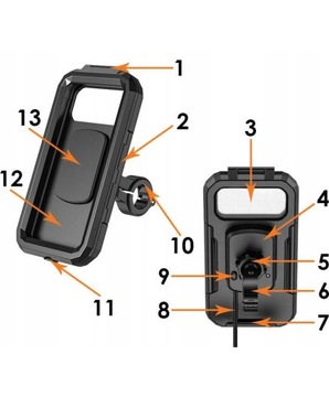 Водонепроницаемый держатель для телефона для мотоцикла с PD00