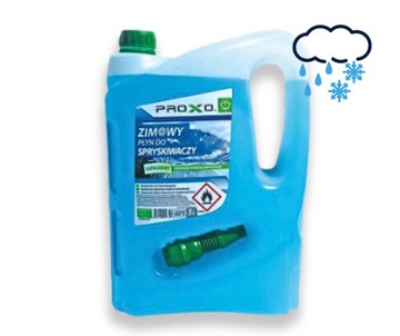 Zimowy płyn do spryskiwaczy 5L PROXO gotowy do użycia lejek NIEZAMARZA -22C