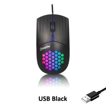 1600 DPI RGB podświetlana mysz o strukturze plastra miodu przewodowa mysz