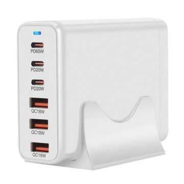 Зарядное устройство GaN мощностью 120 Вт, 200 Вт, 6 портов USB, тип C, зарядное устройство PD, быстрая зарядка 3.0 USB