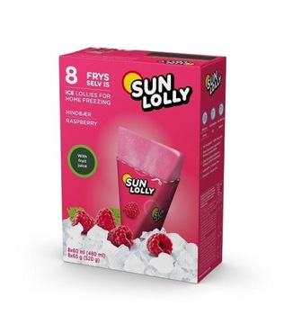 SUNQUICK ICE LOLLIES LODY WODNE MALINOWE DO ZAMROŻENIA 8 szt