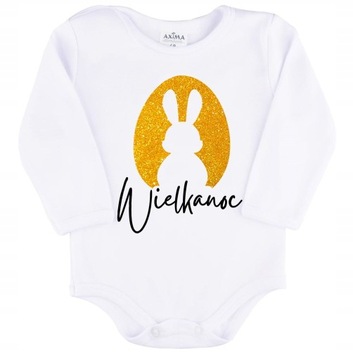 Белый детский боди НА ПАСХУ - 92