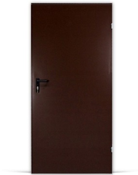 DRZWI WEJŚCIOWE TECHNICZNE METALOWE OCIEPLANE URAN+ OŚCIEŻNI, BRĄZ 70 PRAWE