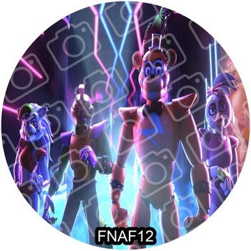 FNAF Торт Вафельное украшение на день рождения Вафельный принт круглый 20см