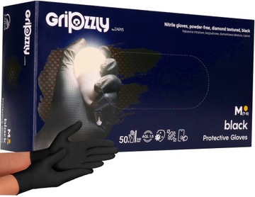 RĘKAWICE NITRYLOWE WARSZTATOWE mechanika MOCNE RĘKAWICZKI GRIP BLACK M 8