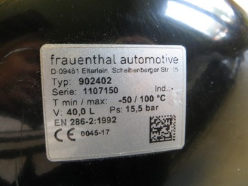 ВОЗДУШНЫЙ БАК 40Л FRAUENTHAL AUTOMOTIVE 902402 ø276x758мм