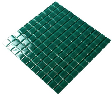 Mozaika szklana zielona DARK GREEN butelkowa