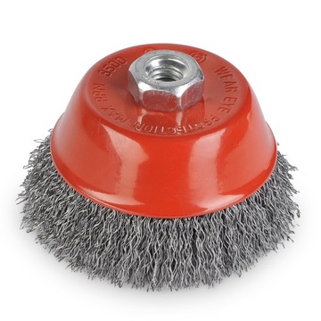 SZCZOTKA DRUCIANA DRUT KARBOWANY DOCZOŁOWA DO SZLIFIERKI KĄTOWEJ M14 100MM