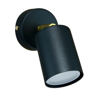 KINKIET SPOT OPRAWA HALOGENOWA LAMPA ŚCIENNA CZARNA ZŁOTA GU10 LED RUCHOMA
