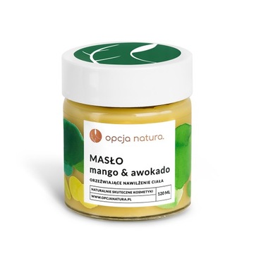 Opcja Natura, Masło do ciała mango i awokado, 120 ml