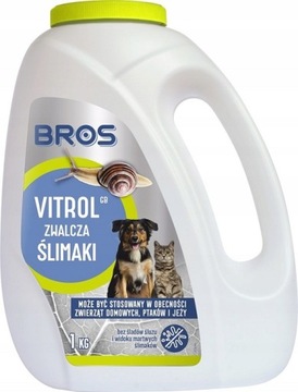 Środek na ŚLIMAKI Bros VITROL granulki preparat trutka Eko - butelka 1kg