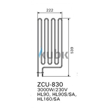 Sauna Grzałka do pieca Harvia ZCU-830 3000 W